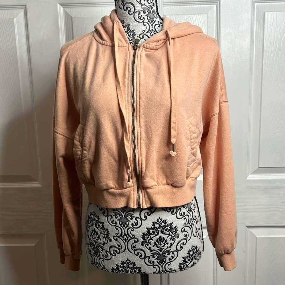 Young Fabulous & Broke Peach Zip Hoodie Long Sleeve‎ XS